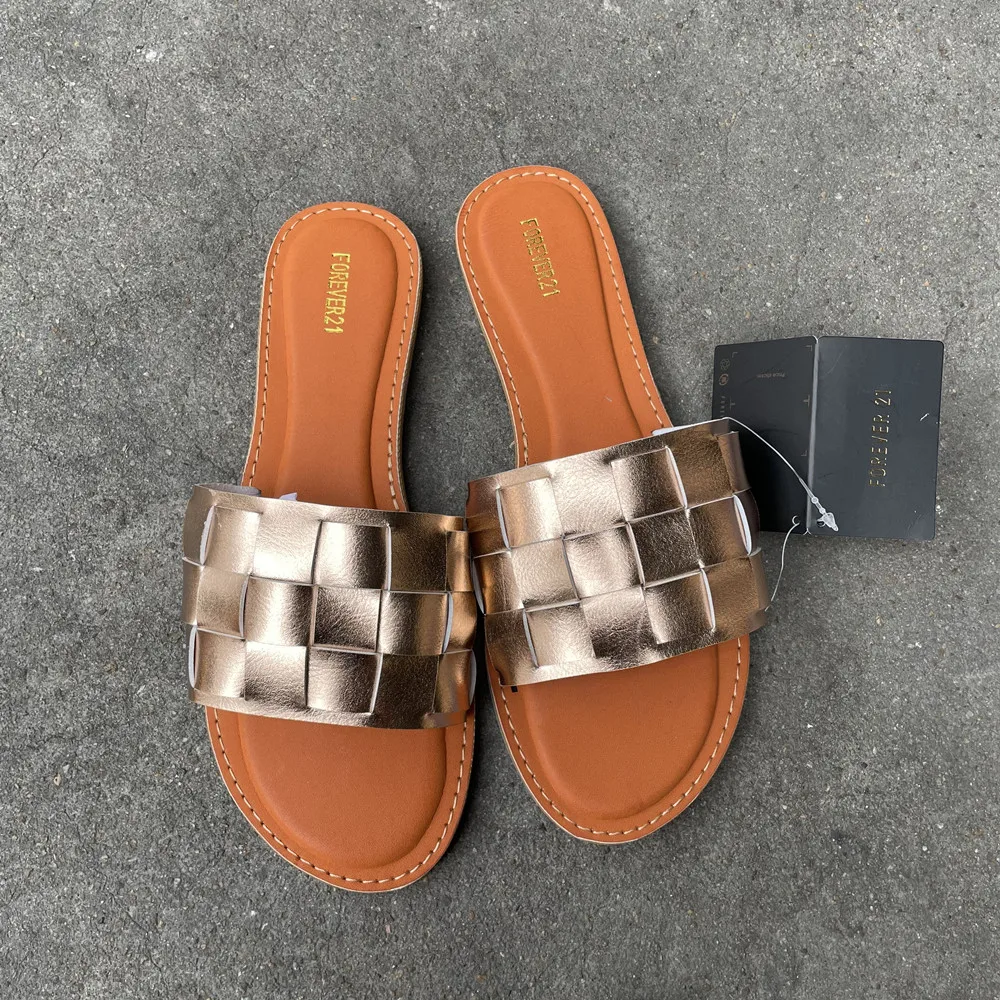 

Roman Style Mesh Flip-Flops Flat Casual Open Toe Comfortable Women's Shoes All-Match Non-Slip Slippers Wear-Resistant sandale