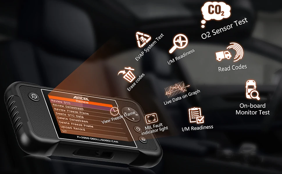 OBD2 автомобильный сканер Подушка безопасности ABS на SAS BMS сброс масла OBD2 автомобильный диагностический инструмент ANCEL FX3000 OBDII сканер обновление бесплатно
