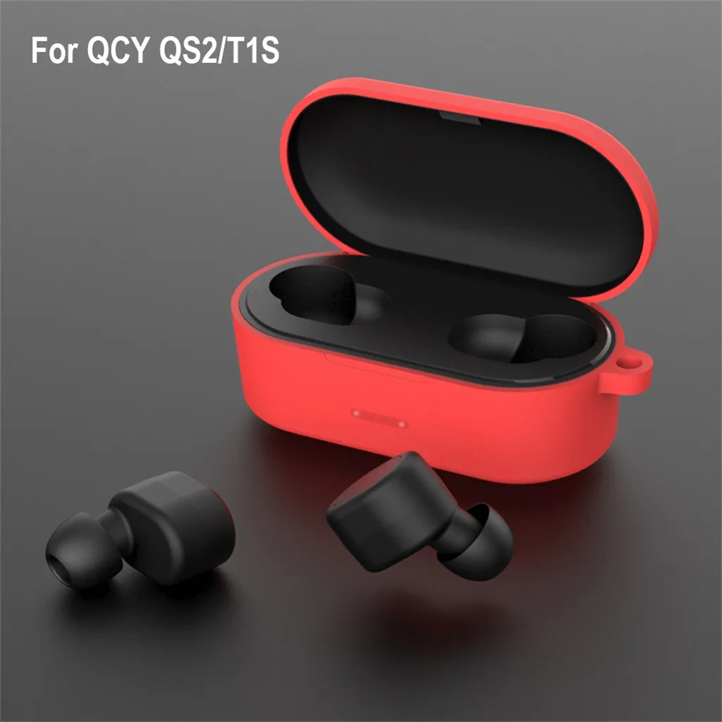 Беспроводной защитный чехол с Bluetooth для наушников QCY T1 QS2 Зарядные Чехлы