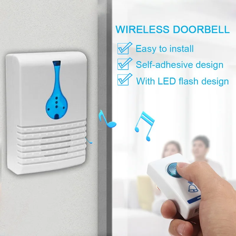 Беспроводной дверной звонок 32 Домашний Портативный 100 м Диапазон цифровой