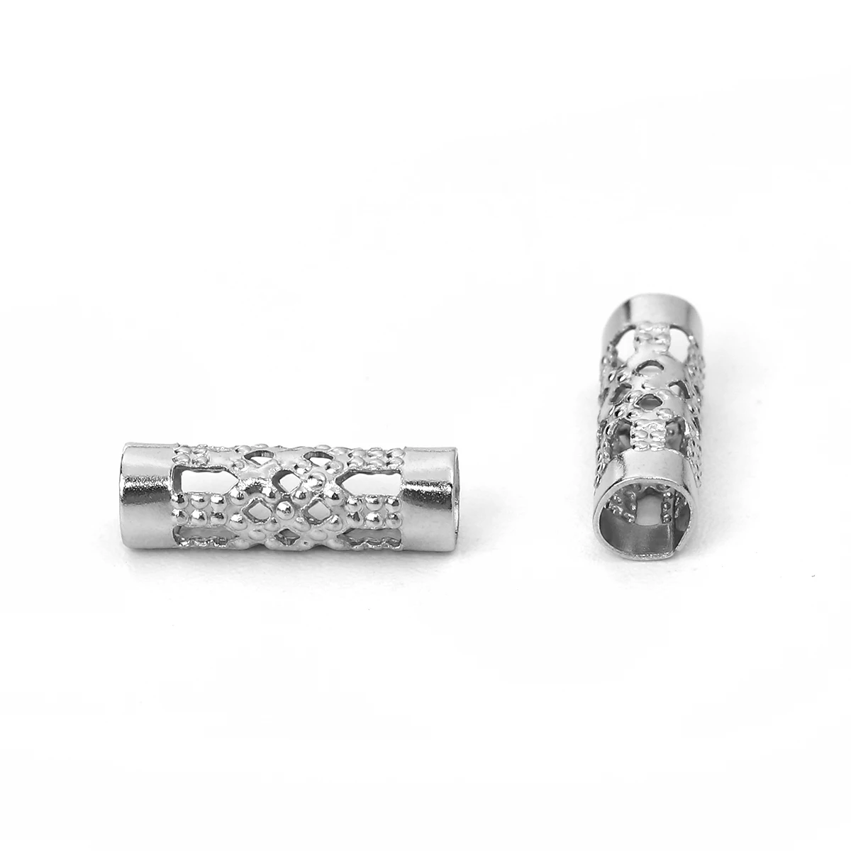 

304 Stainless Steel Spacer Beads Cylinder Dull Silver Color Hollow Beads For Jewelry Making Diy Accessories 12mmx 4mm,20 PCs