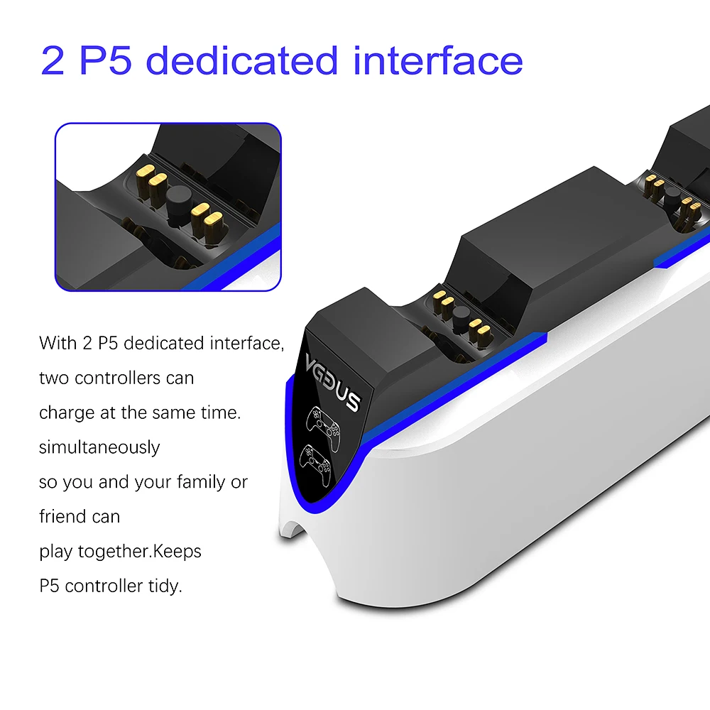 dual fast charger for ps5 wireless controller usb 3 1 type c charging cradle dock station for sony playstation5 joystick gamepad free global shipping