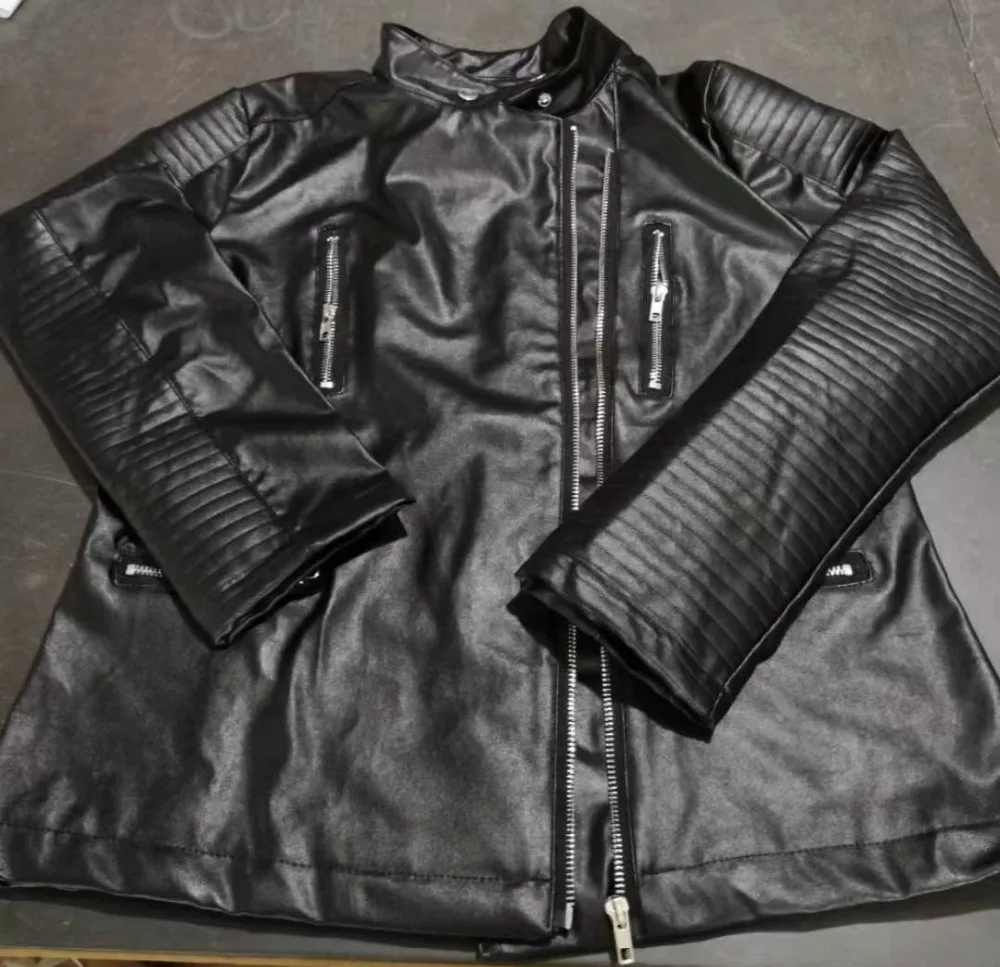 

Faux Leather PU Jacket Leisure Bodyish Motorcycle Jacket Women Spring Autumn Black Fashion Outerwear Gothic Punk Leather Coats