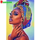 Алмазная вышивка 5D для портрета Африканской женщины, алмазная живопись, вышивка крестиком, Алмазная мозаика ручной работы, круглая