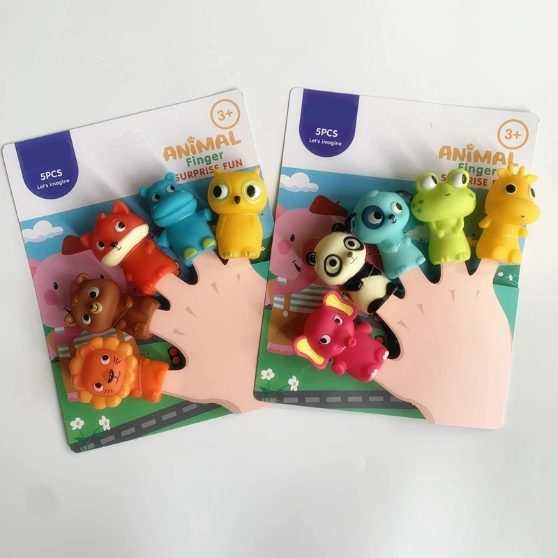 

Finger Puppets for Children and Babies 5 Farm Animals Doll Set Toy