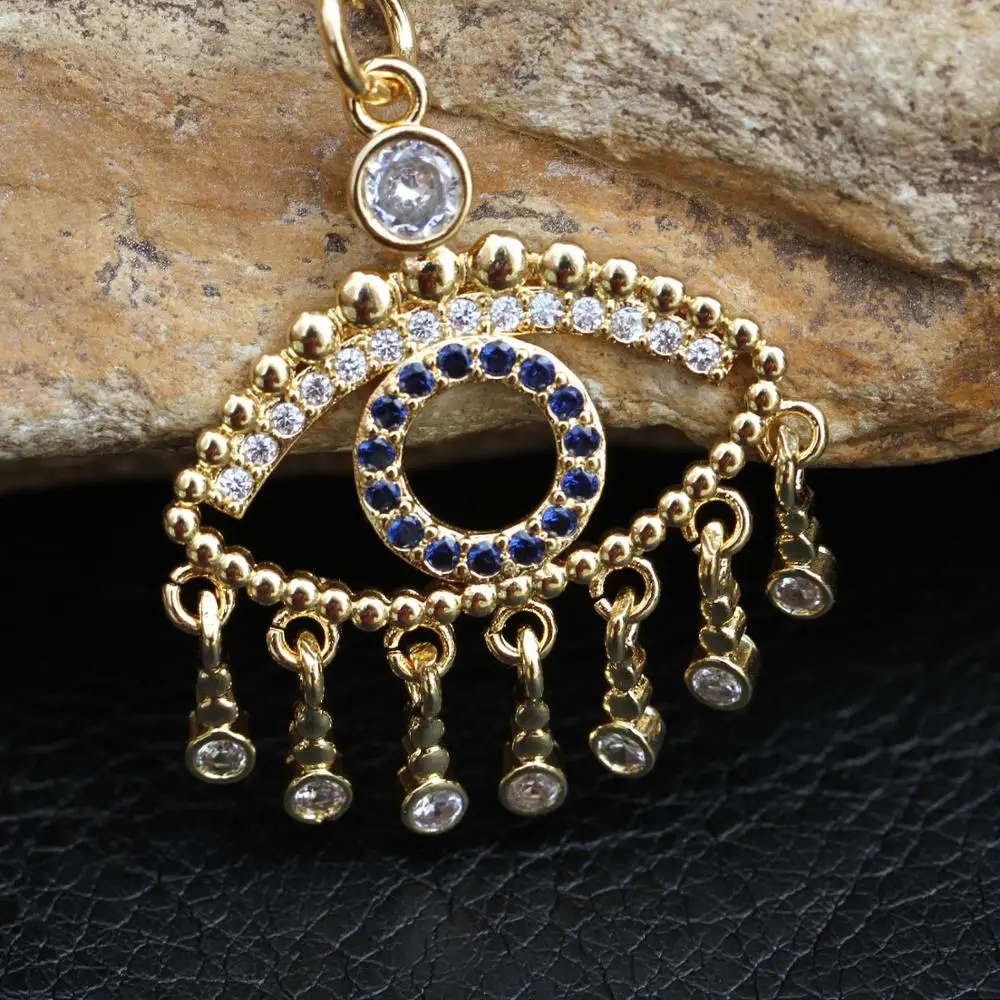 Новое поступление плавающая Гибкая красочная Подвеска из фианита с золотыми