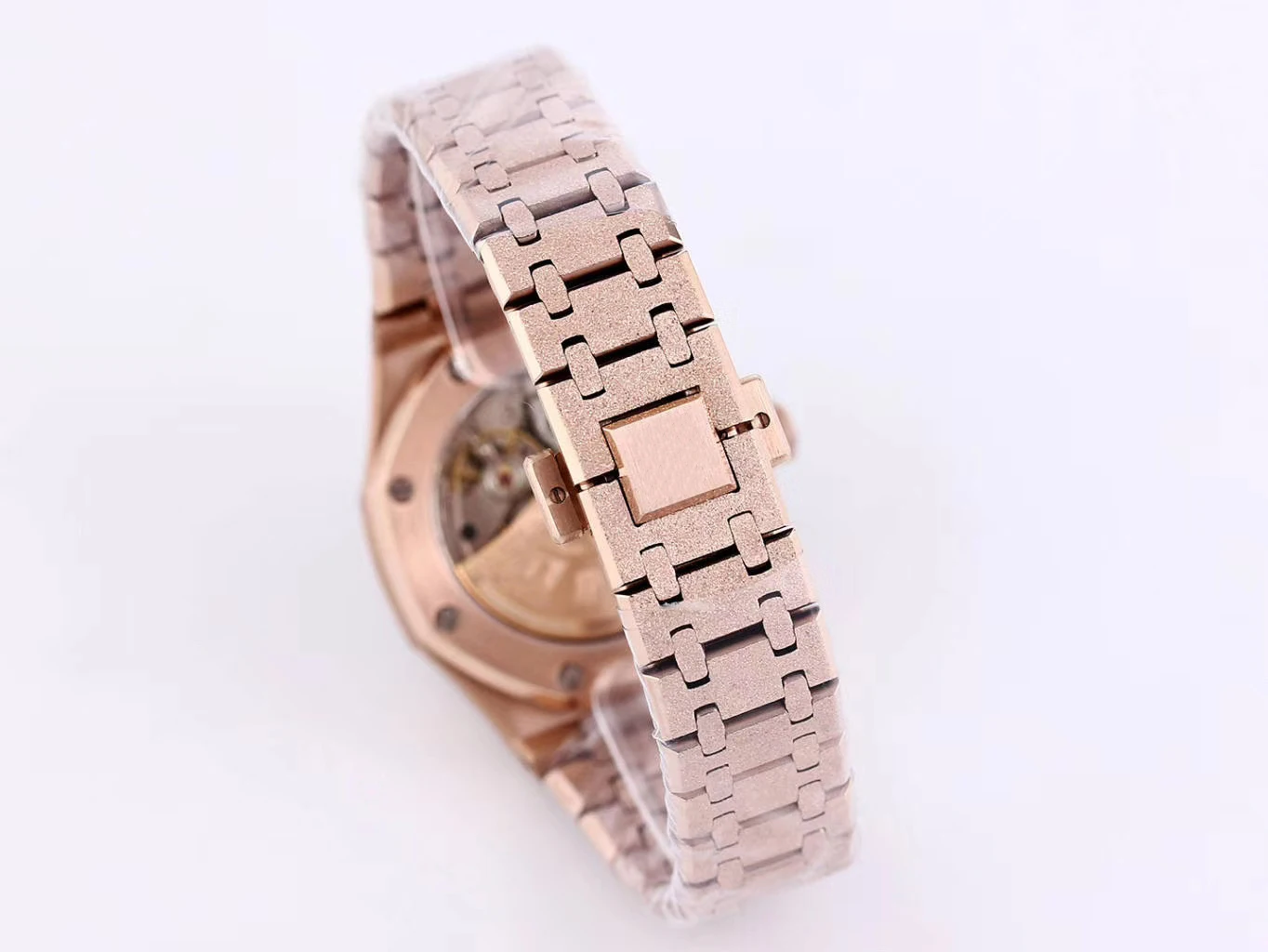 

2021 Luxury Brand New Women Lady Rose Gold Watch Matte Automatic Mechanical Sapphire Transparent Back Blue Black Grey Watches