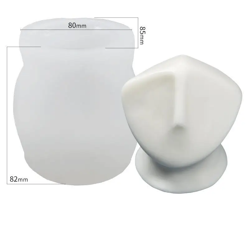 

3D creative head avatar candle silicone mold DIY handmade aromatherapy candle home plaster decoration ornament making tool