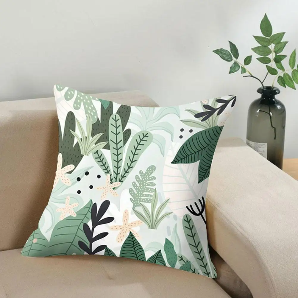 

45*45cm Pillowslip Succulent Plants Car Decorative Case Cover Cushion Pillows Home Pillow Supplies Covers Square Throw R2M6