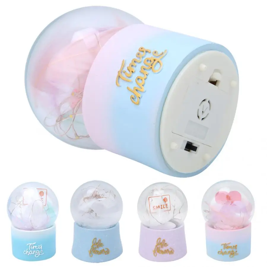 Музыкальный светильник с полимерными перьями ночсветильник украшение для