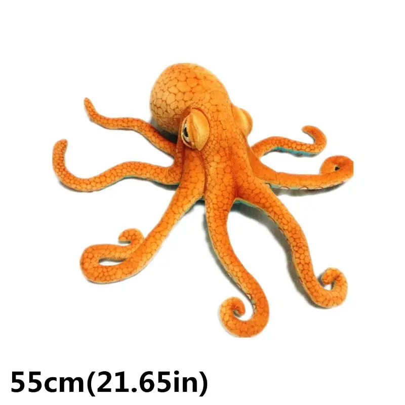 as shown Giant Realistic Stuffed Marine Animals Soft Plush Toy Octopus Orange - Цвет: as shown