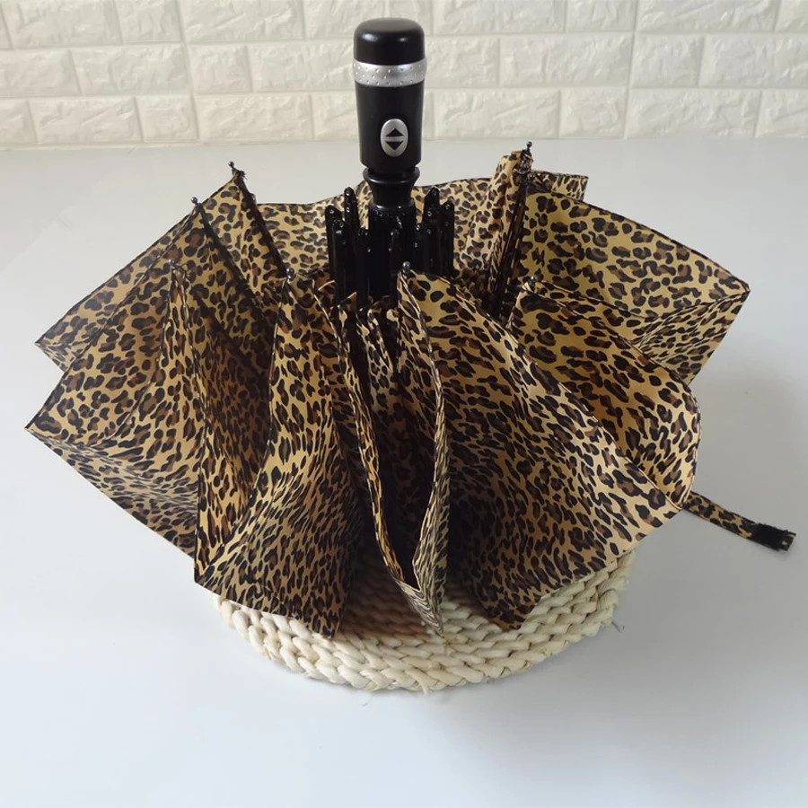 10 ребер сильные ветрозащитный Водонепроницаемый автоматический зонт большой