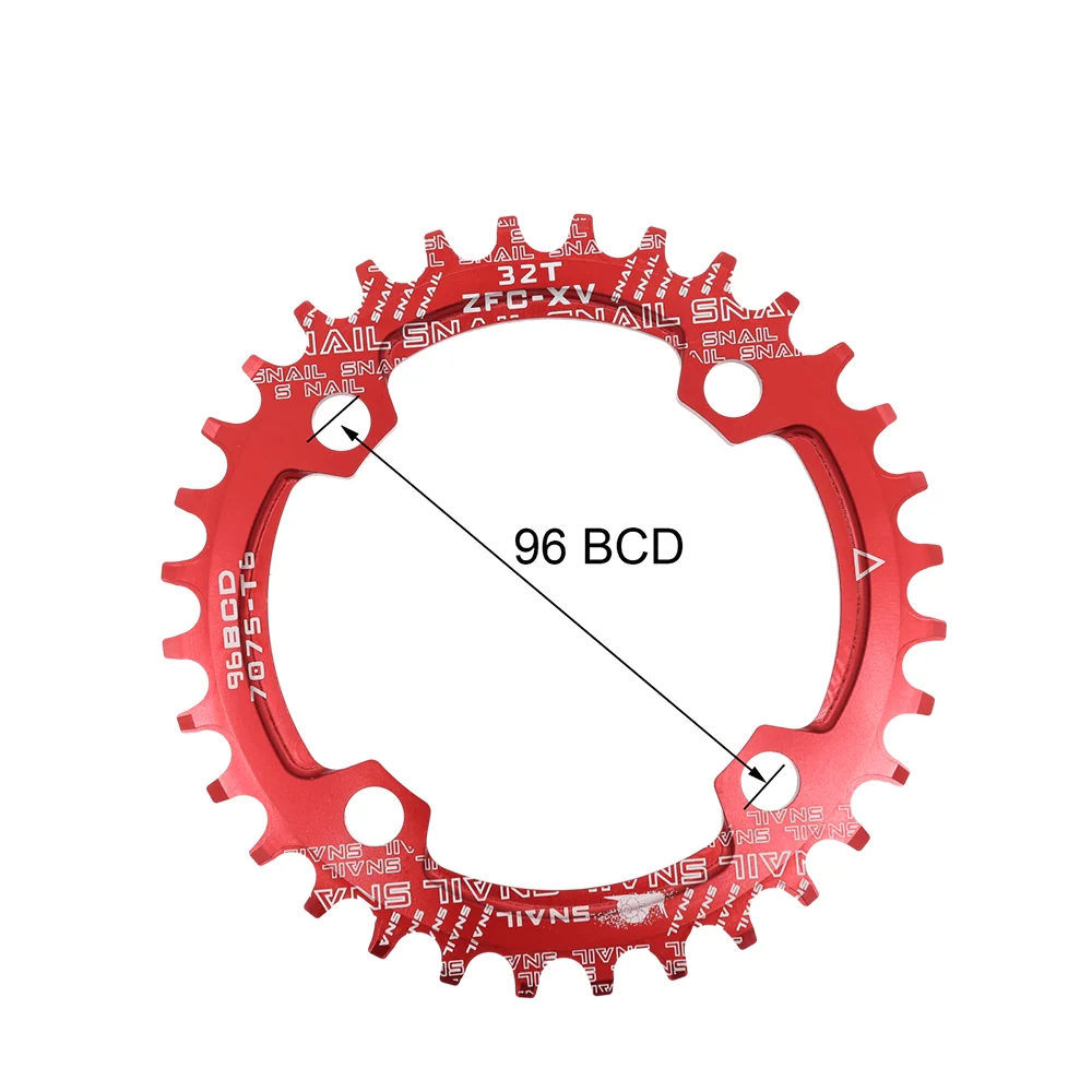 Круглая Звездочка SNAIL 96BCD 30T 32T 34T 36T 38T сверхлегкая MTB Mountain 96 BCD для M4050 M4000 NX GX X1