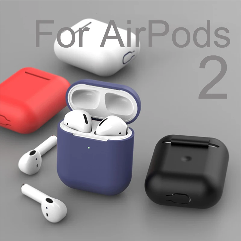 Чехол для наушников Apple AirPods 2 мягкий силиконовый чехол беспроводных Bluetooth