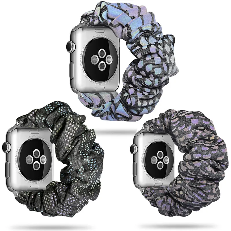 Эластичный ремешок для часов Apple Watch 5 4 38 мм/40 мм тканевый светящийся спортивный