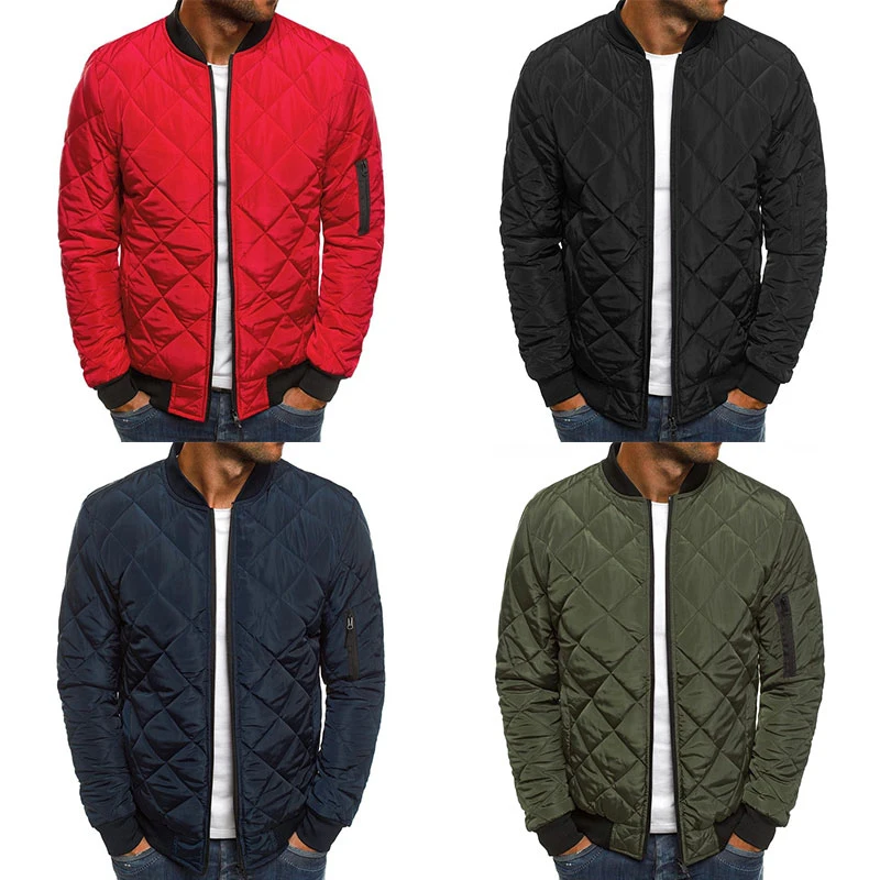 

New And High Quality Outwear Coat Men Fashion Bomber Padded Tops Winter Warm Casual Durable Zip Up Puffer Jacket S-3XL