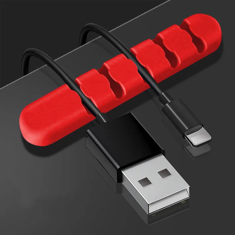 usb cable organizer holder protector management wire winder tie fixer cables clip power office desktop phone cord winder free global shipping
