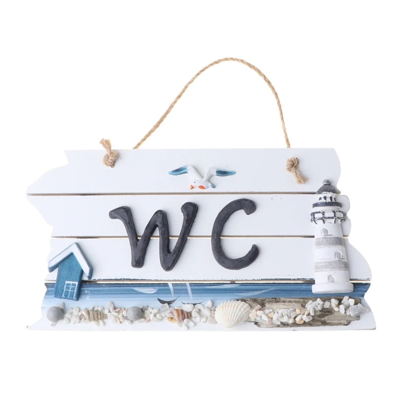 

Mediterranean Style Carved WC Doorplate Wooden Door Sign Plaque Hanging Toilet U2JC