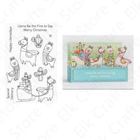 happy llamaday clear stamps and metal cutting dies sets stencils for diy craft making paper greeting card scrapbooking christmas