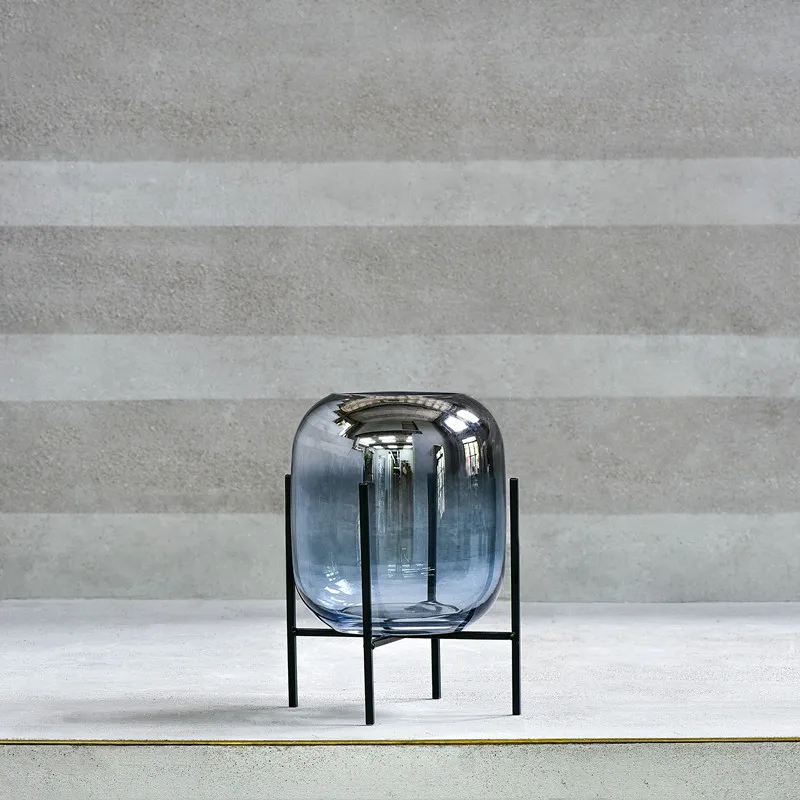 

Creative Simple Vase Transparent Modern Glass Nordic Vase Livingroom Decor Table Decoration Accessories Vaas Home Decor BN50HP