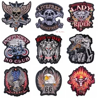 punk rock big patches on clothes jackets back embroidered patches for clothes hippie biker patch applique stripes large badge