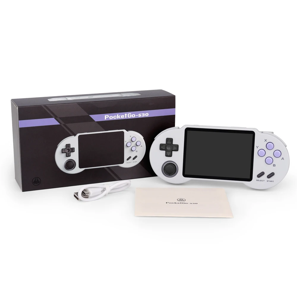 Pocketgo S30 RGB10S Powkiddy Retro Handheld Game Console Open Source Portable Video Games Consoles For PS1 N64 Gaming Player