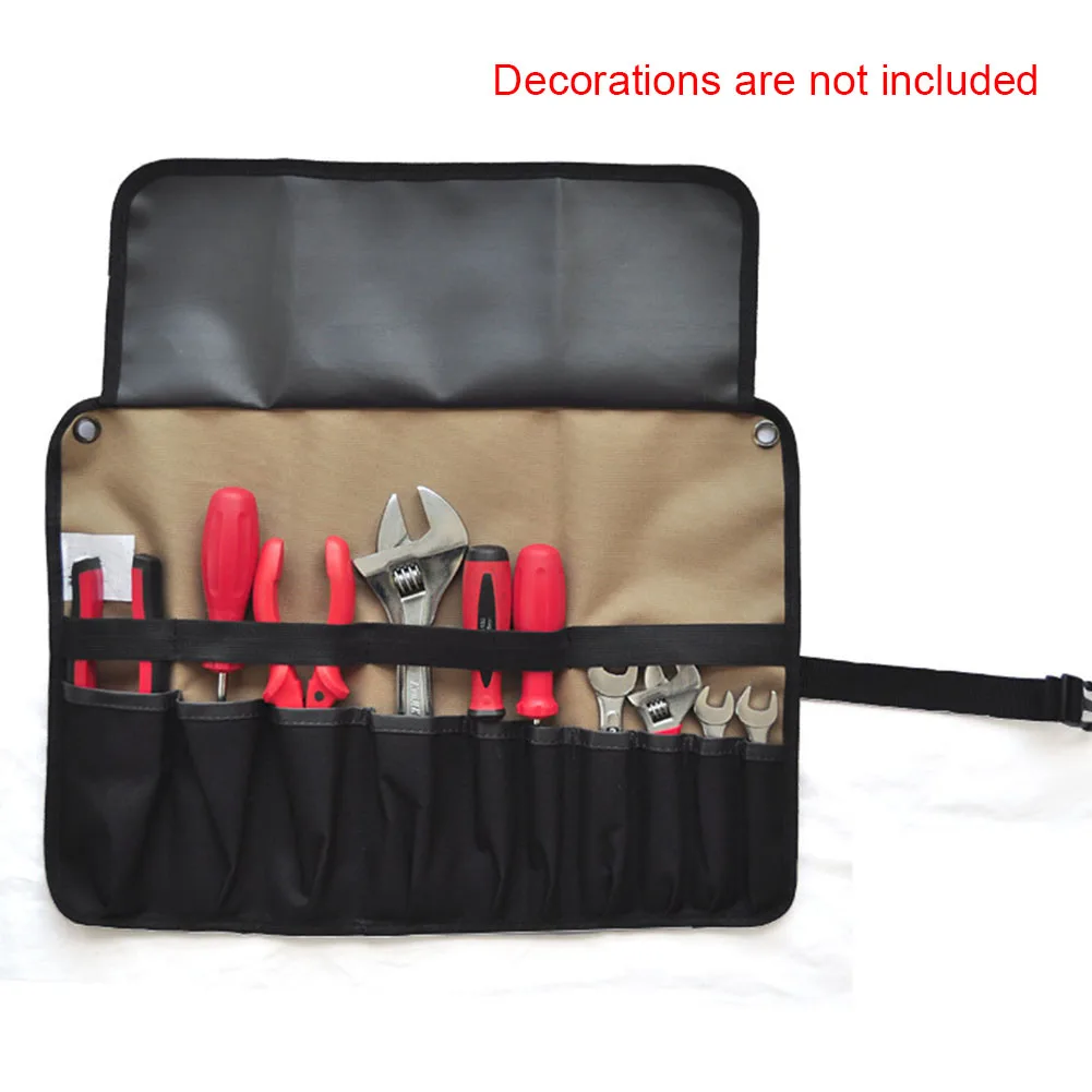

Portable Storage Electrician Carry Tool Roll Bag Oxford Cloth Lightweight Hanging Handheld Multifunction Chef Kitchen Case