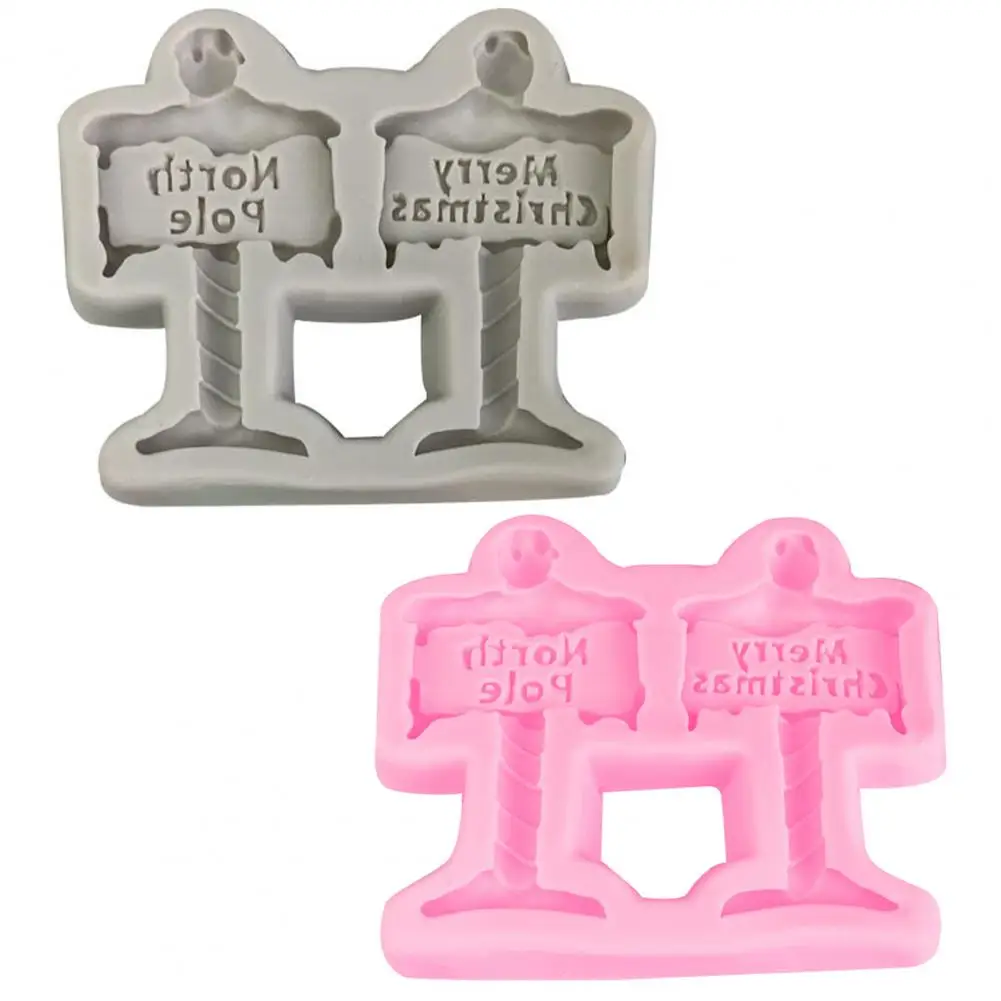 Хорошие рождественские дорожные знаки силиконовая форма для торта шоколада