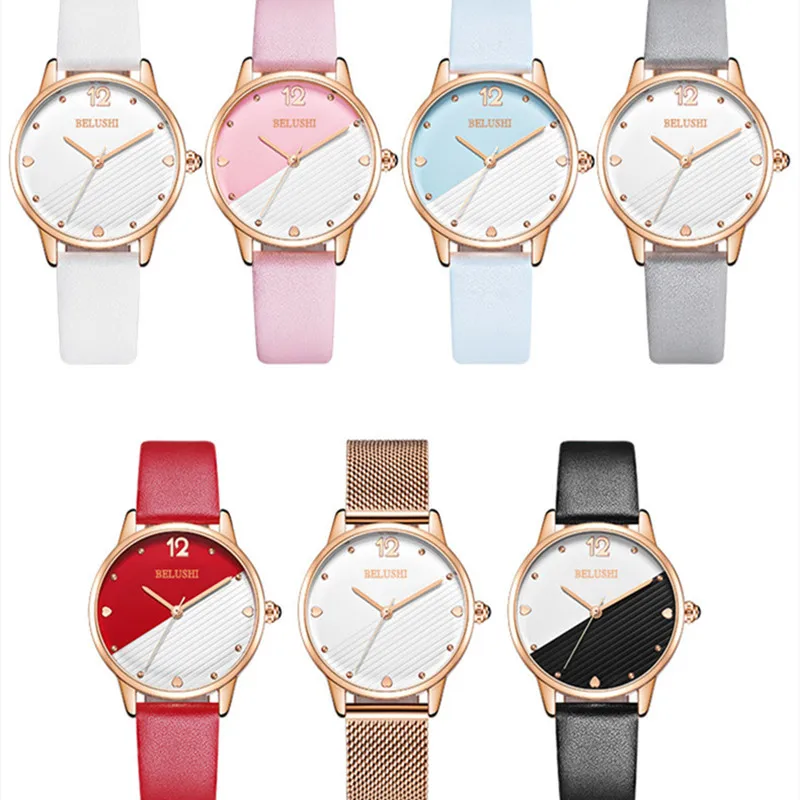 

Watches Women Creative Simple Quartz Wristwatch Woman Casual Waterproof Leather Wrist Watch Women Elegant Female Clock For Ladie