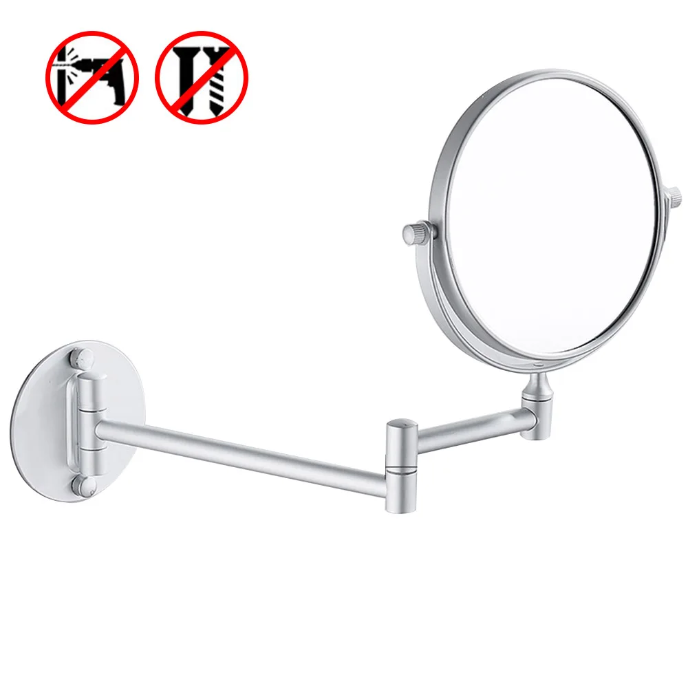 

Bathroom Mirror Wall Mounted Makeup Mirror Double Side 3x to 1x Magnification Adjustable Cosmetic Mirror 8" Round Wall Mirrors
