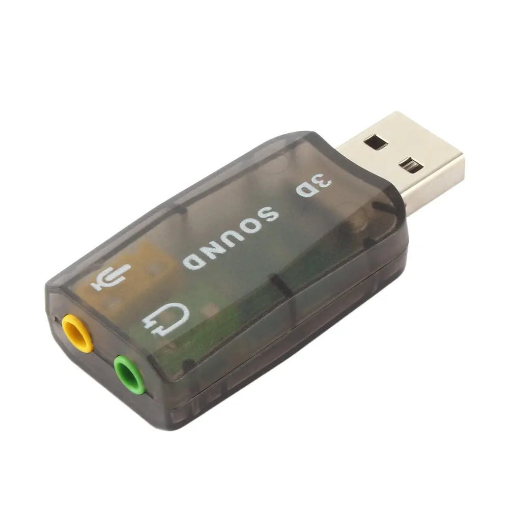 1 pcs 3D Audio Card USB 1.1 for Mic/Speaker Adapter Surround Sound 7.1 CH Laptop notebook High Quality | Компьютеры и офис