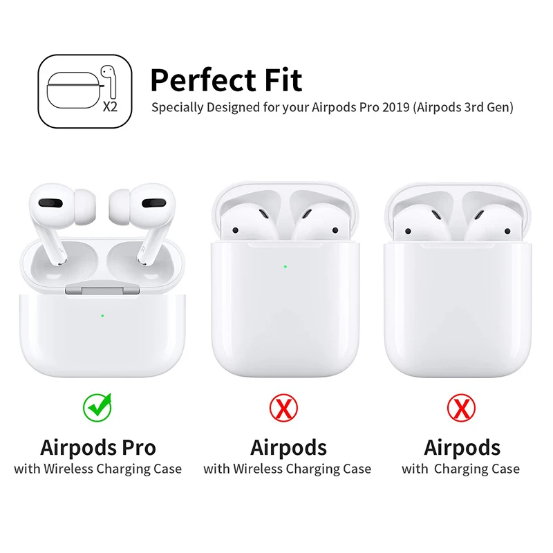 Силиконовый чехол Защитный для Apple Airpods pro TWS Bluetooth наушники Мягкий силиконовый