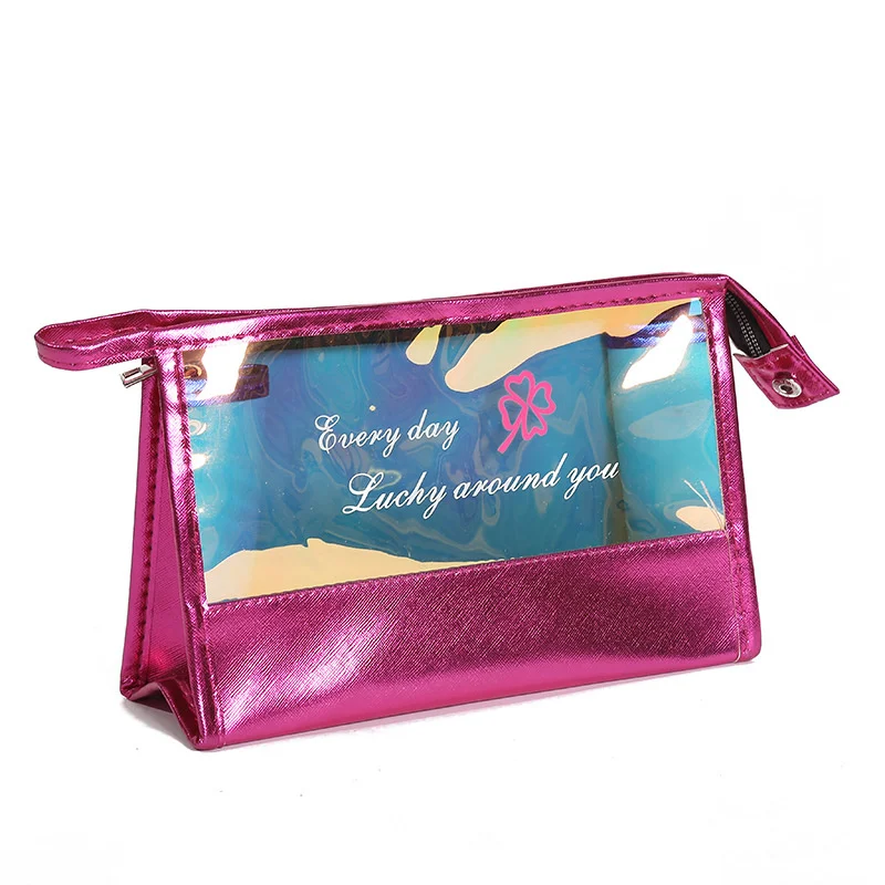 

Women Cosmetic Cases Storage Wash Bag 2021 New Product Creative TPU Splicing Color Cosmetic Bag Make-up Bags