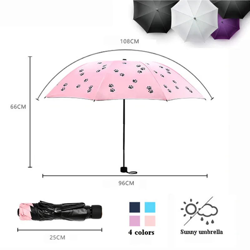 Женский мини-зонт с защитой от УФ-лучей складной 3 цвета | Дом и сад