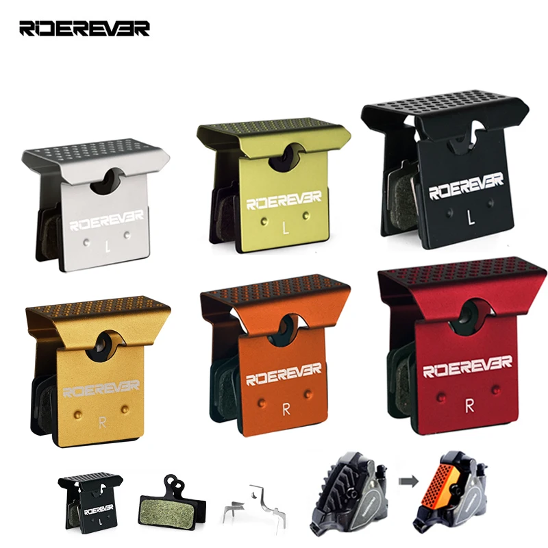 

RIDEREVER MTB Bicycle Brake Pads Metal Road Bike Dustproof Heat Dissipation Cooling Brake Pad for SHIMANO XTR DEORE XT ULTEGRA