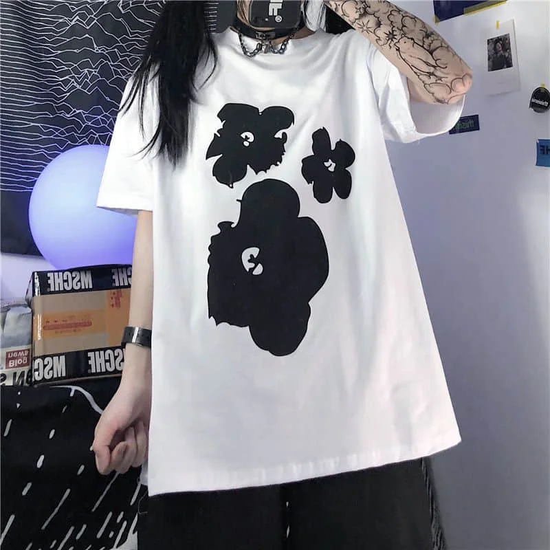 

T-shirt Men's And Women's Large Size Loose Short Sleeve Summer Wear 2021 New Korean Fashion Half Sleeve Tibetan Meat Top Gothic