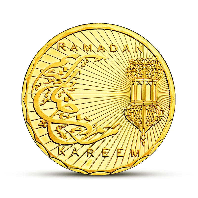 Восьмиугольный Саудовский Арабский исламский позолоченный Реплика Рамадан