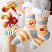 5 pairslot 1 to 12 yrs cotton autumn winter childrens socks stereo kids socks cute girls boys socks toddler girl floor sock