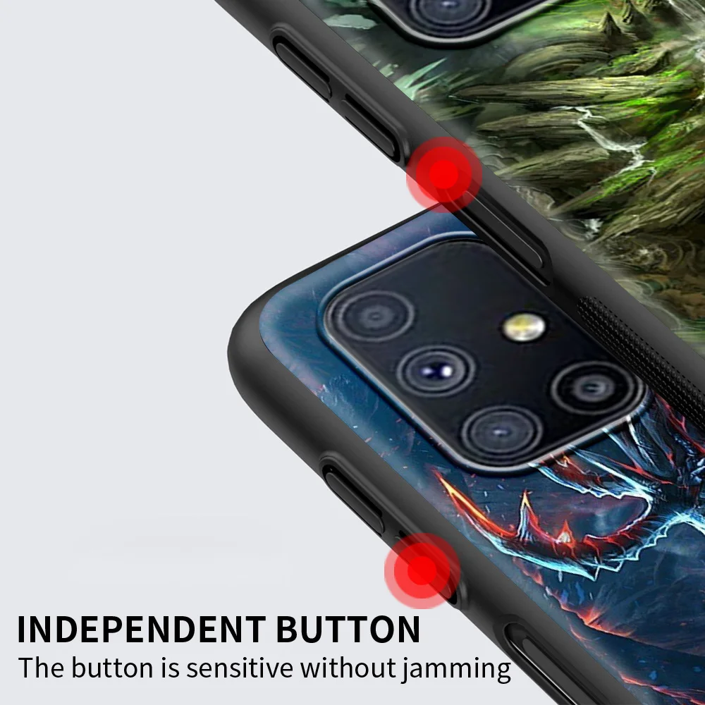 

Cartoon Dragon Shockproof Coque for Samsung Galaxy M01 M11 M21 M31 M31S M51 A7 A9 2018 Silicone Phone Fall Case Shell