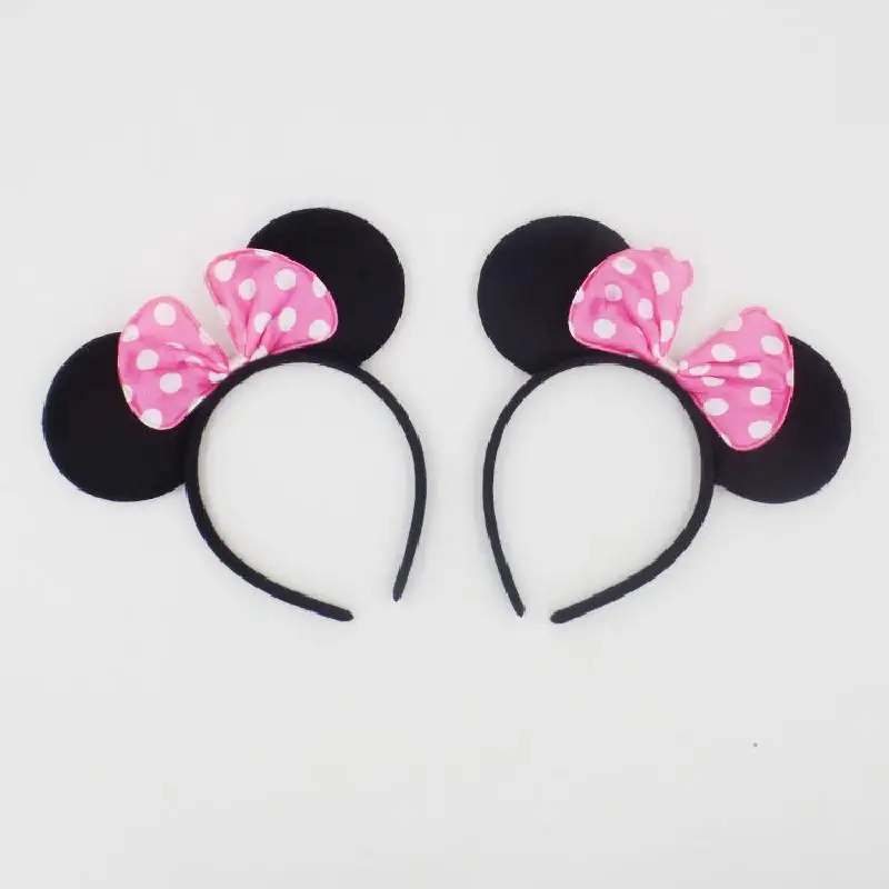 

Disney Minnie headband girl toy cute Mickey Mouse ears bow hairband play house dress up hairdressing toy