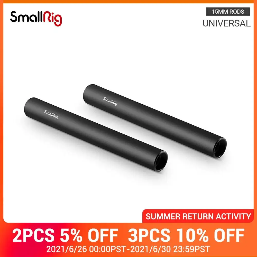 SmallRig 10 см 4 дюймовый стержень из алюминиевого сплава 15 мм для камеры DSLR Rig System Rail 2