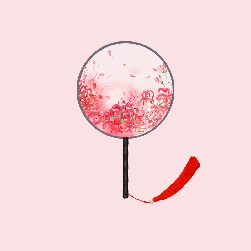 Двухсторонний круговой вентилятор древних Стиль китайский женские ложки с