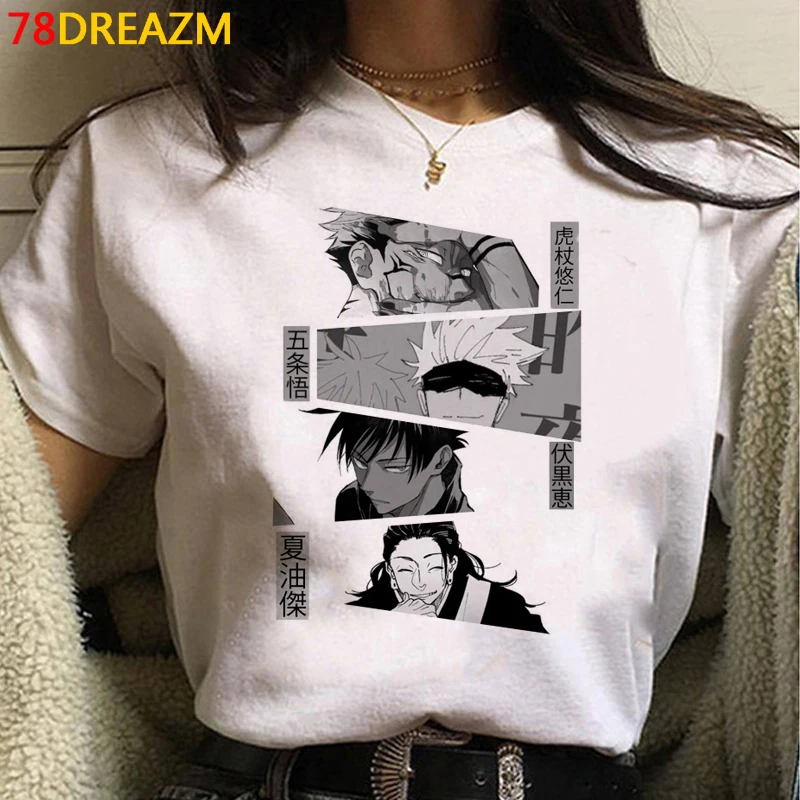 

Jujutsu Kaisen Yuji Itadori clothes summer top men graphic tees aesthetic japanese top tees white t shirt aesthetic