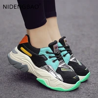 women sneakers running shoes mesh breathable damping platform footwear female student training jogging athletic sports shoes