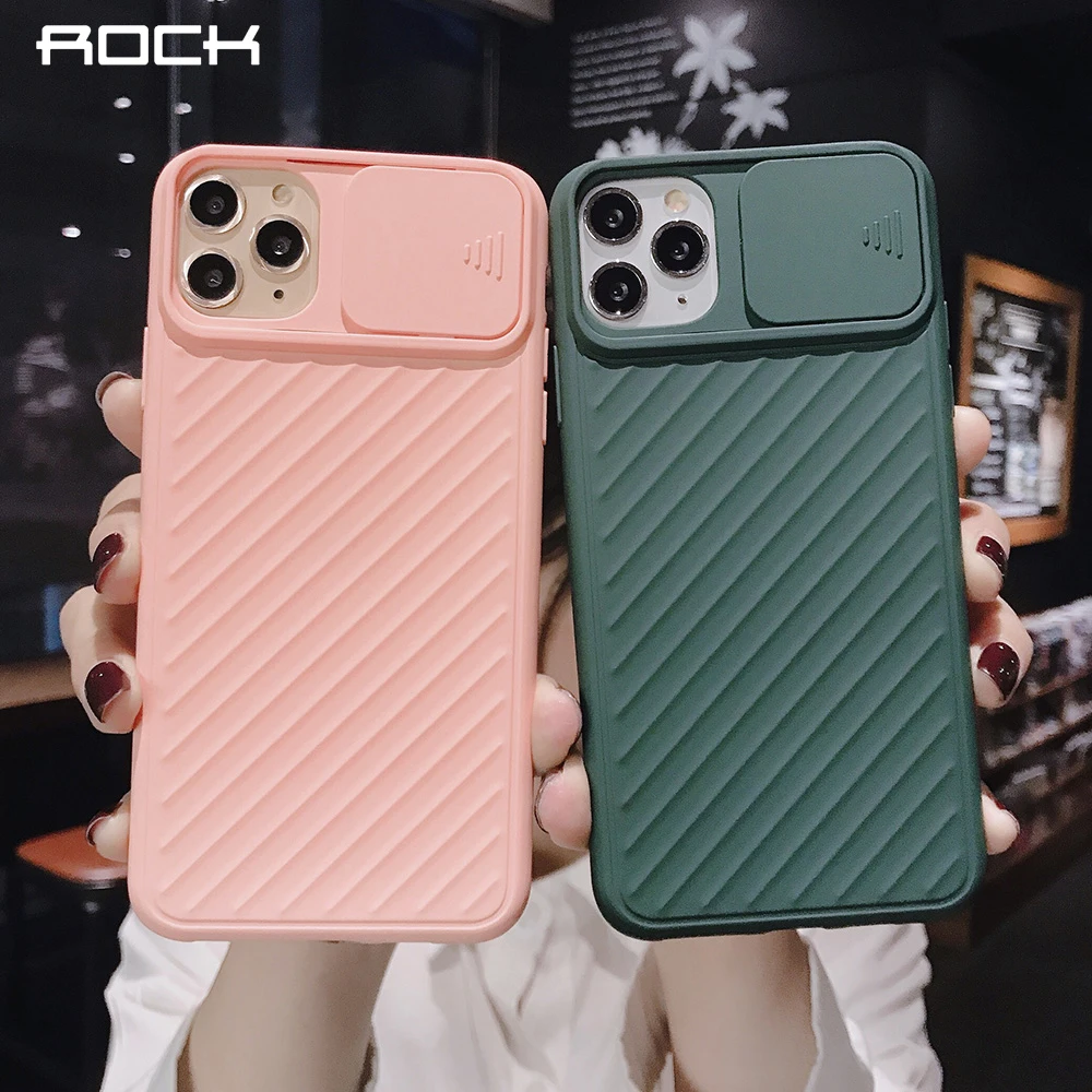 ROCK чехол для телефона защиты камеры iPhone 11 Pro X XR XS Max 7 8 Plus ударопрочный однотонный