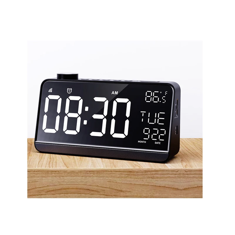 led digital alarm clock electronic digital alarm screen desktop wifi smart clock for home office snooze calendar desk clocks free global shipping