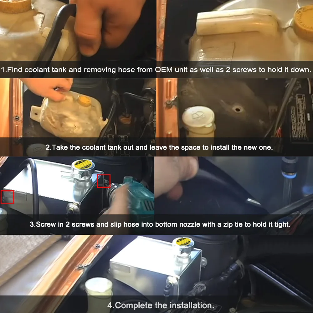 

WLR Racing Aluminum Coolant Overflow Tank Reservoir Can With Cap For 89-94 Nissan 240SX S13 WLR-TK47