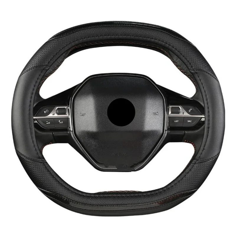 

5 Colors High Quality NEW Car Steering Wheel Cover Micro Fiber Leather Breathable for peugeot 4008 peugeot 5008