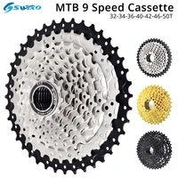 swtxo 9 speed mtb cassette 11 32343640424650t mountain bike freewheel sprocket k7 9v bicycle flywheel for shimanosram
