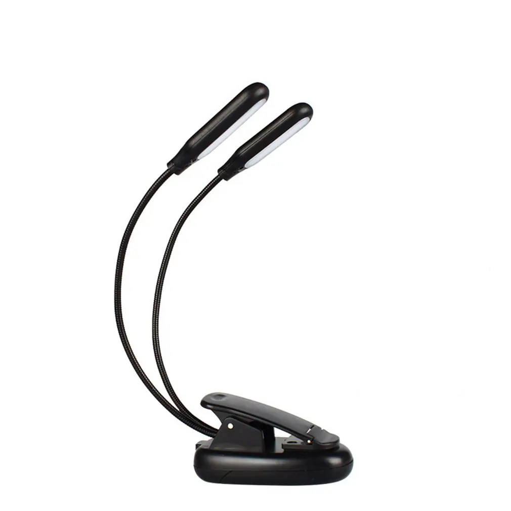 

Двойной светодиодный светильник с гибким зажимом, настольная лампа с зарядкой от USB, настольная лампа для чтения, портативная настольная ла...